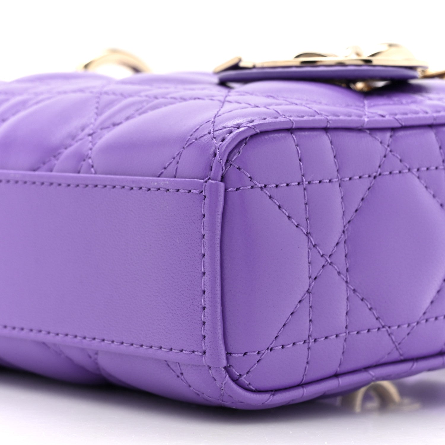 Christian Dior Lambskin Cannage Small Lady D-Joy Purple 9 of 10