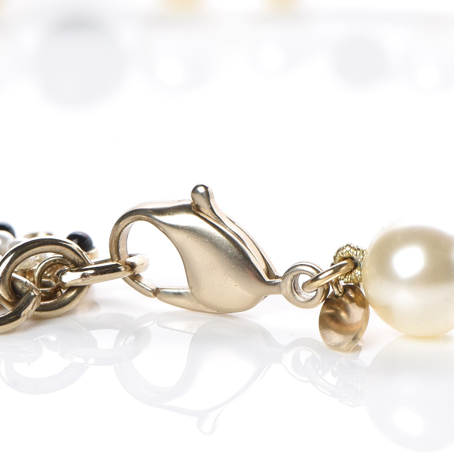 Chanel Pearl Enamel Gripoix CC Necklace 5 of 6