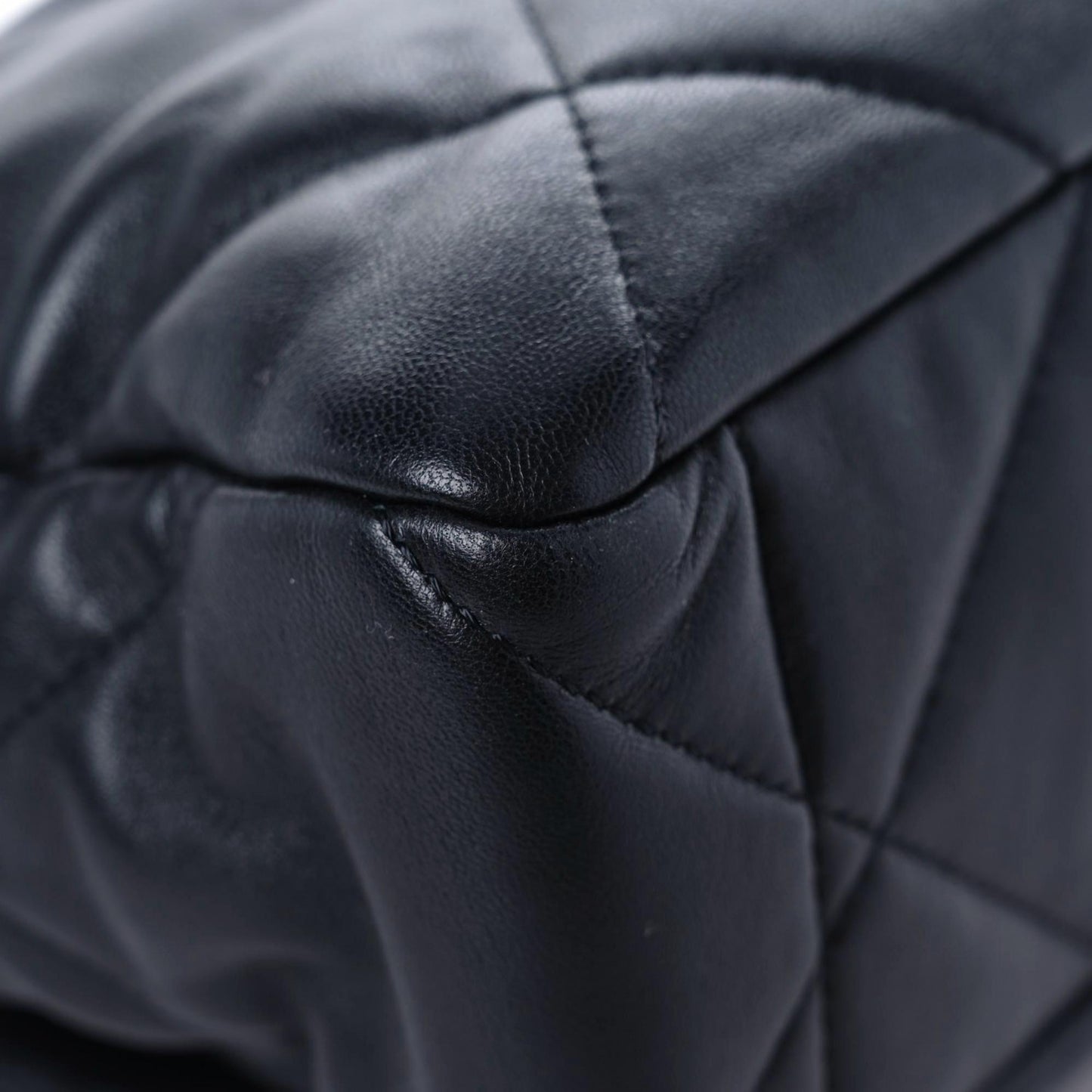 Lambskin Quilted Large Chanel 19 Flap Black