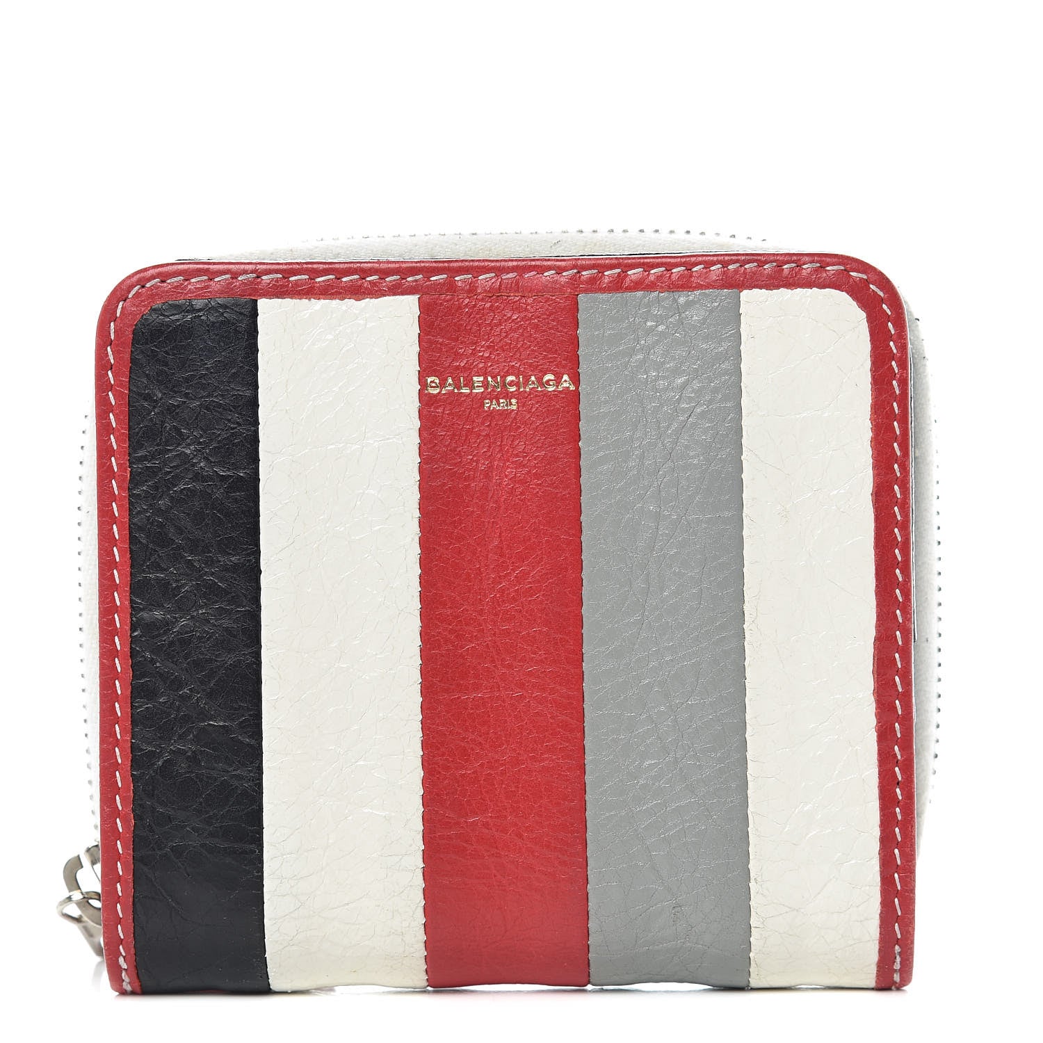 Balenciaga Agneau Arena Multicolore Bazar Billfold Zip Around Wallet Red Multicolor 1 of 10