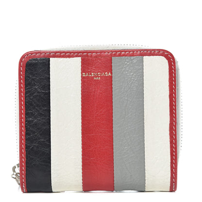 Balenciaga Agneau Arena Multicolore Bazar Billfold Zip Around Wallet Red Multicolor 1 of 10