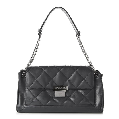 Chanel Calfskin Quilted Accordion Flap Grey 1 of 10