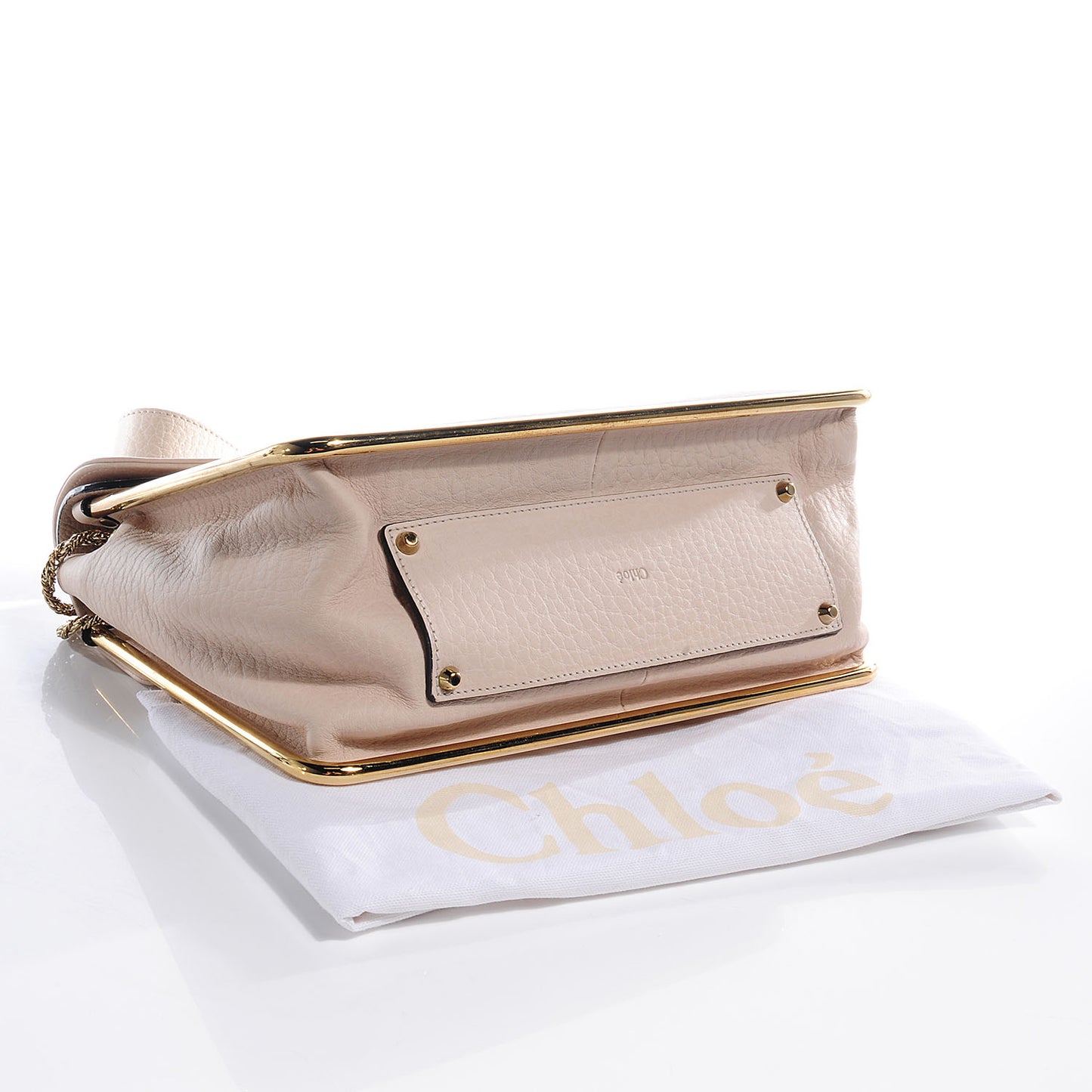 Grained Calfskin Sally Flap Bag Beige