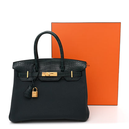 Hermes Togo Matte Alligator Birkin Touch 30 Vert Cypress 11 of 11