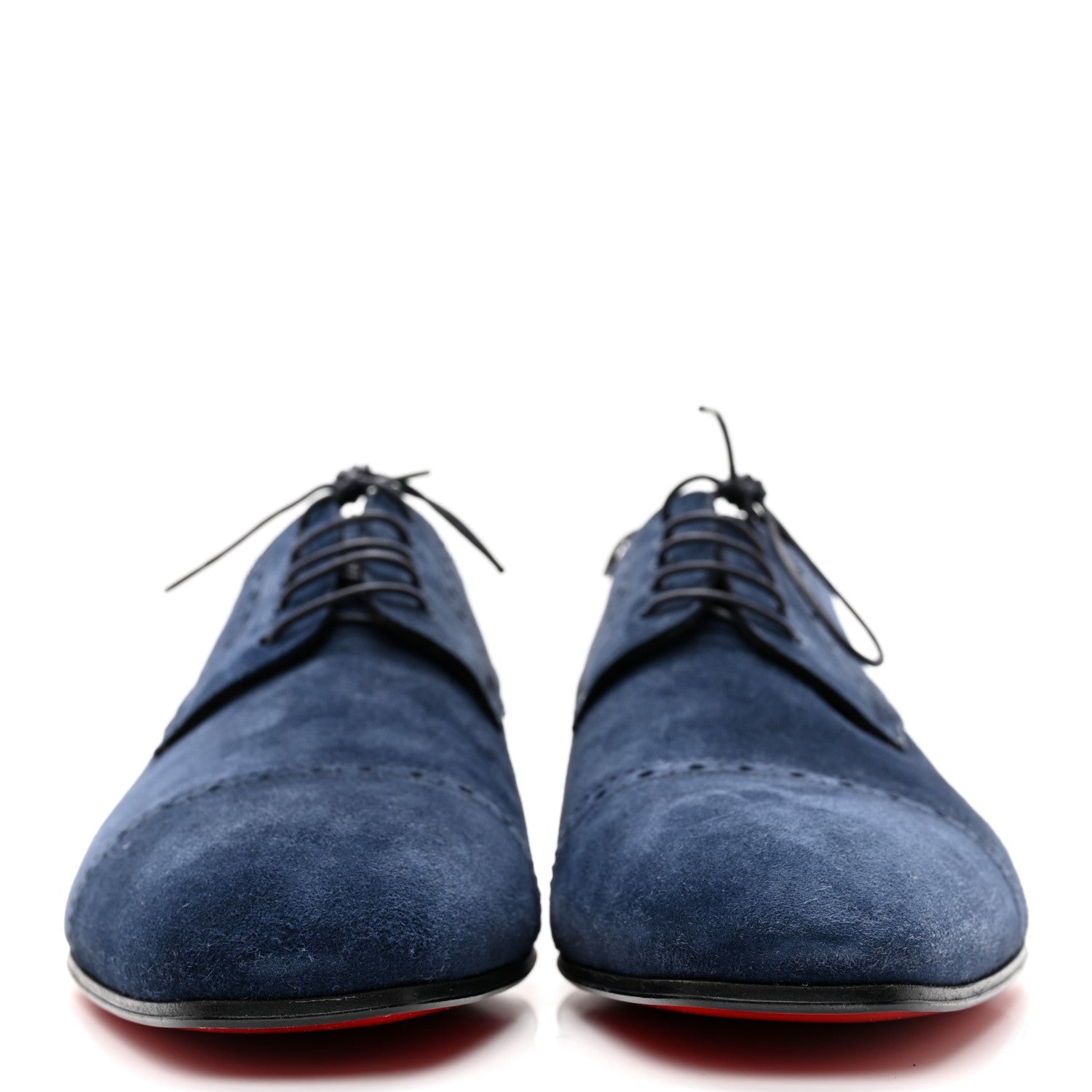 Christian Louboutin Veau Velours Mens So Charles Flat Oxfords 41.5 Navy 2 of 10