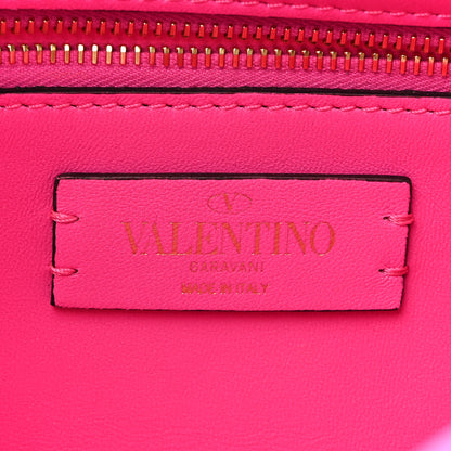 Valentino Garavani Nappa Large Roman Stud Shoulder Bag Pink PP 6 of 12
