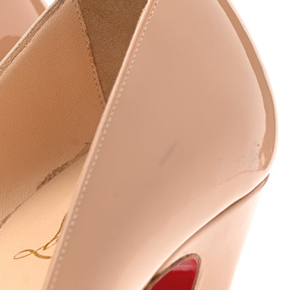 Christian Louboutin Patent Bianca 140 Pumps 37 Nude 9 of 12