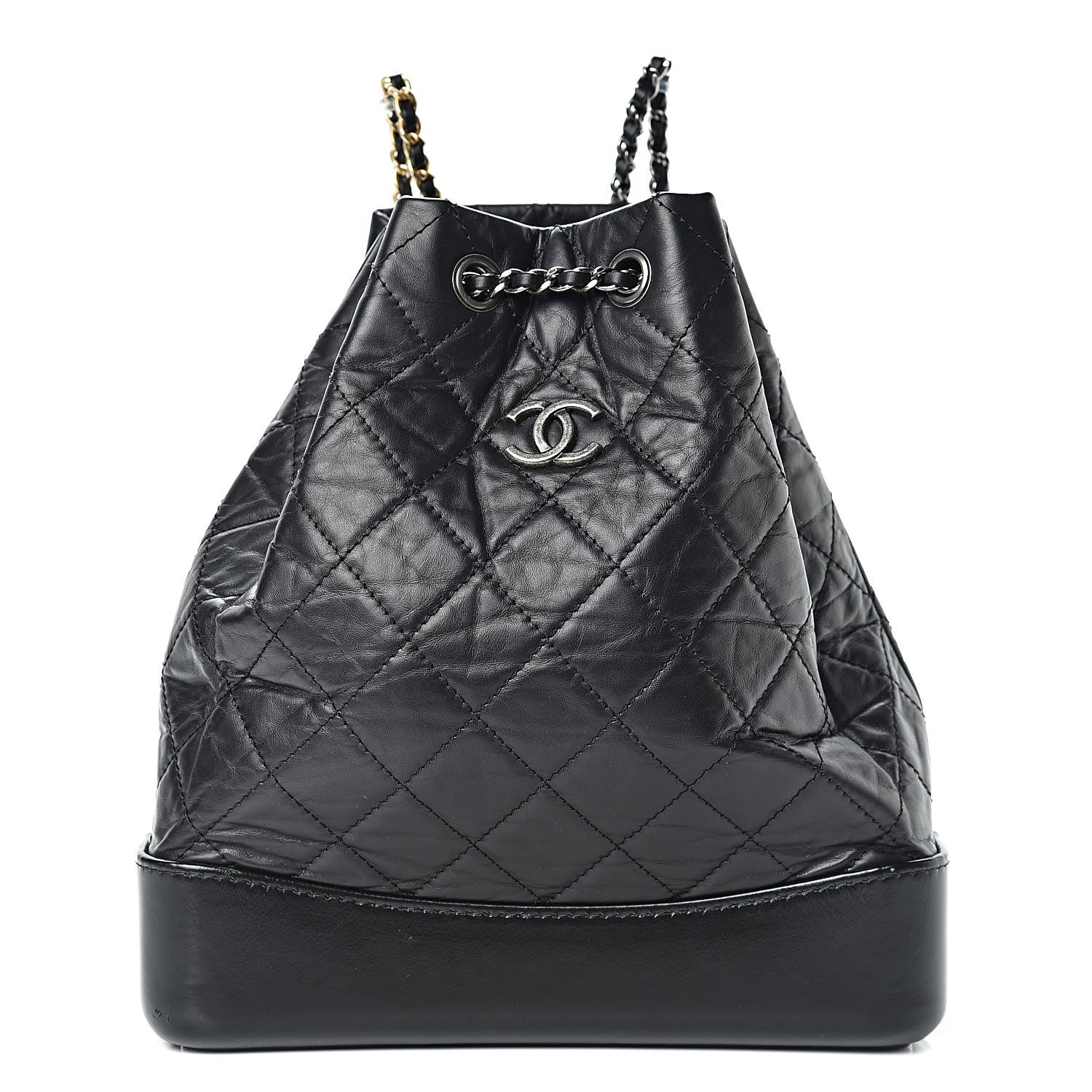 Chanel Aged Calfskin Quilted Gabrielle Backpack Black 1 of 13