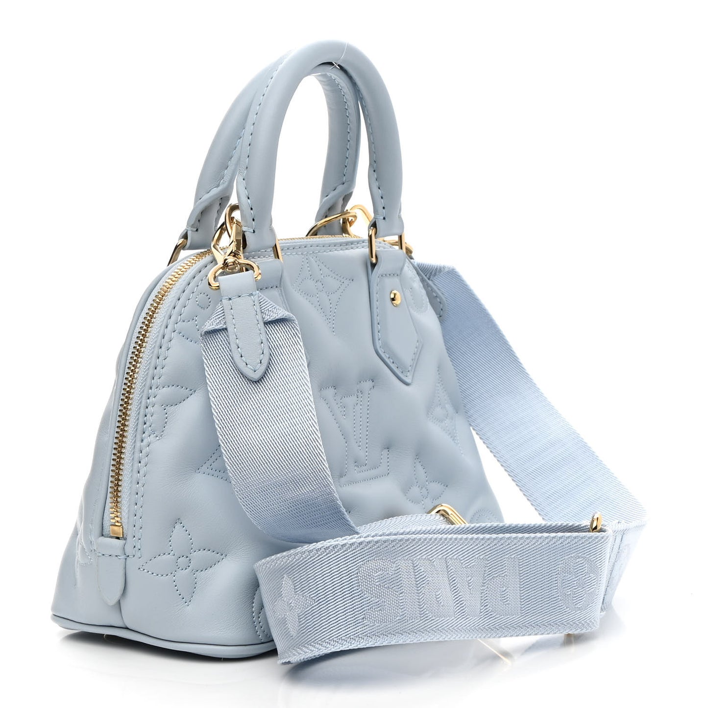 Calfskin Bubblegram Alma BB Ice Blue