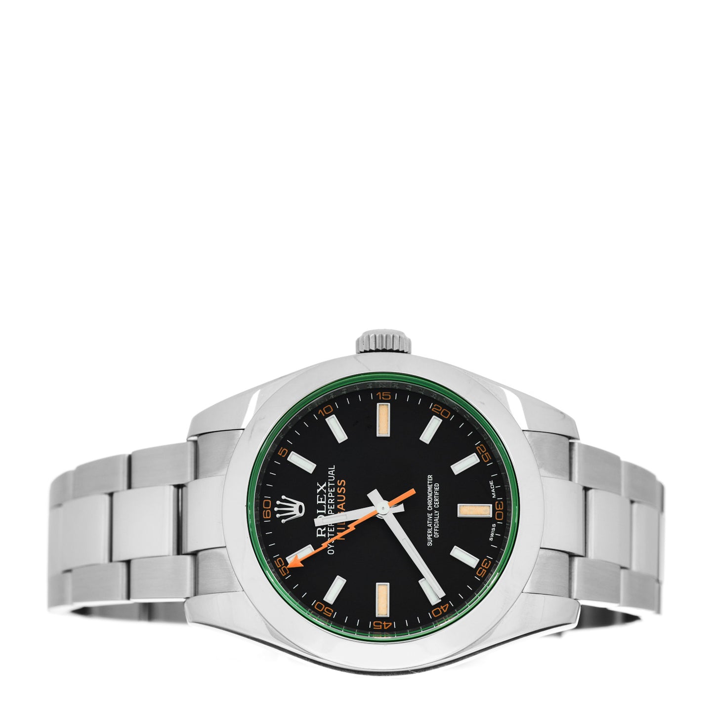 Stainless Steel 40mm Oyster Perpetual Milgauss Watch Black Dial 116400GV