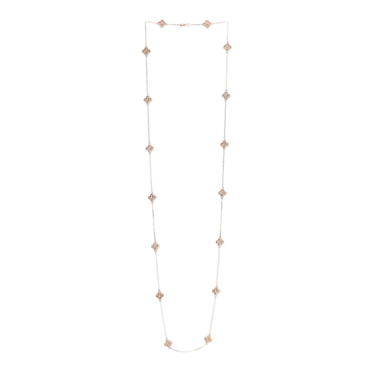 18K Rose Gold 16 Motifs Sweet Alhambra Necklace