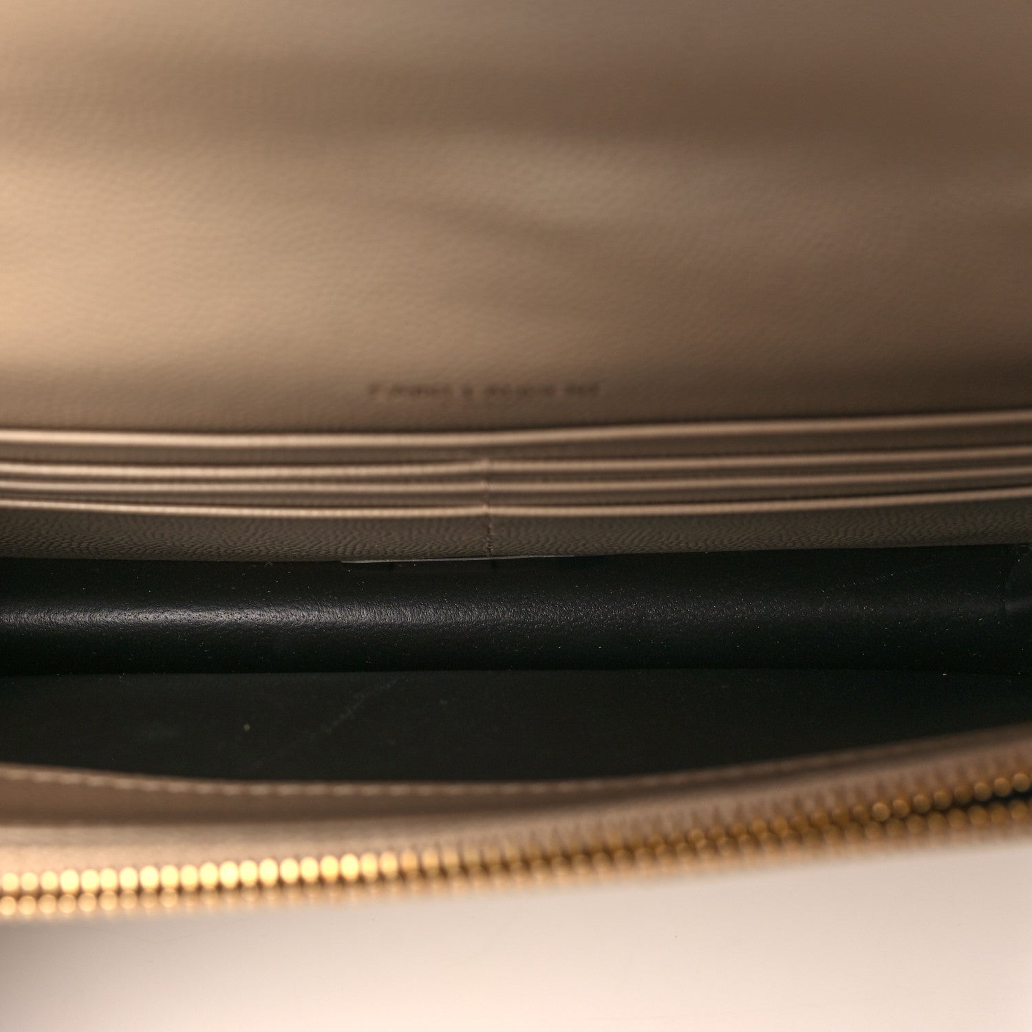 Saint Laurent Grain De Poudre Matelasse Chevron Monogram Envelope Chain Wallet Nude Powder 4 of 7