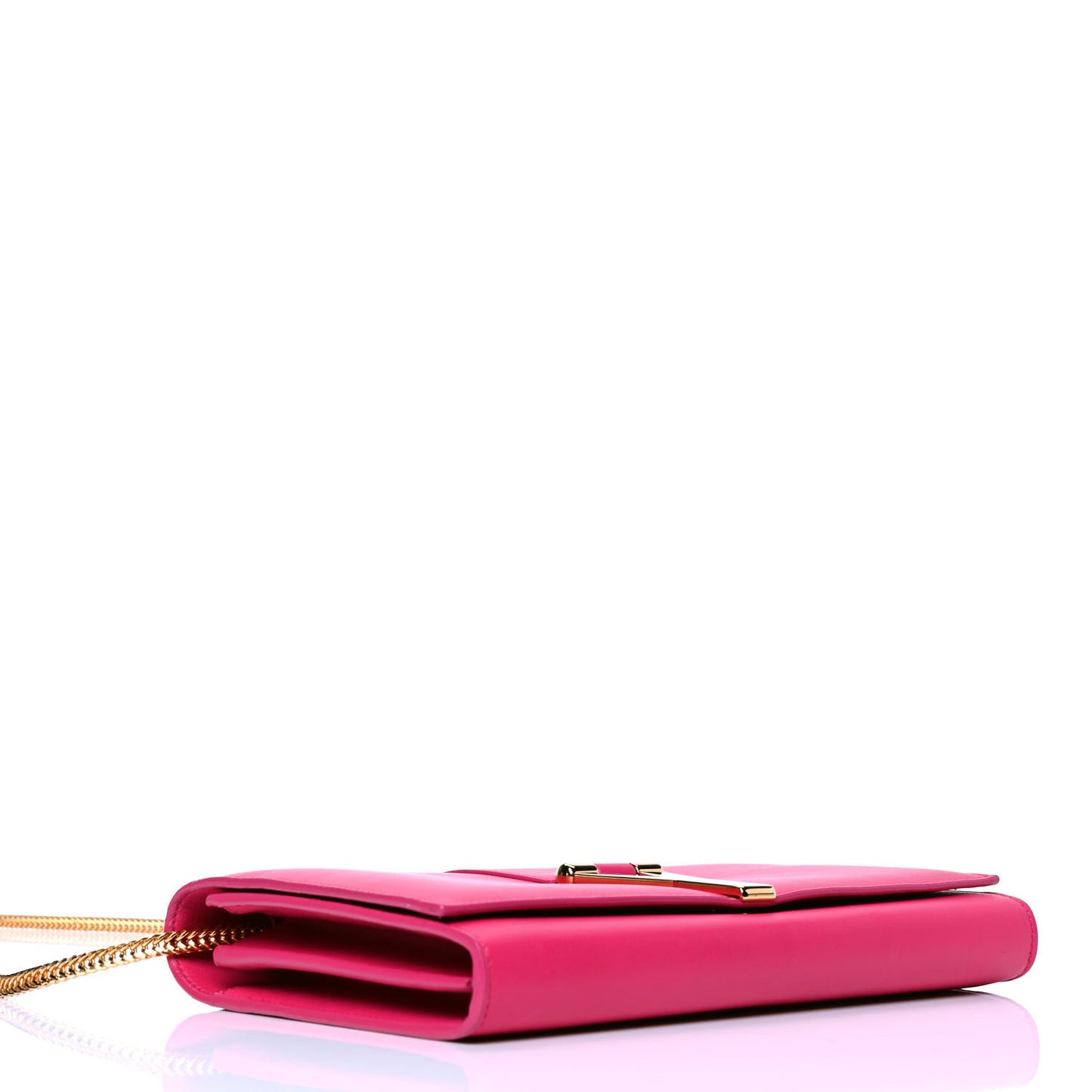 Calfskin Classic Y Ligne Chain Wallet Bubblegum