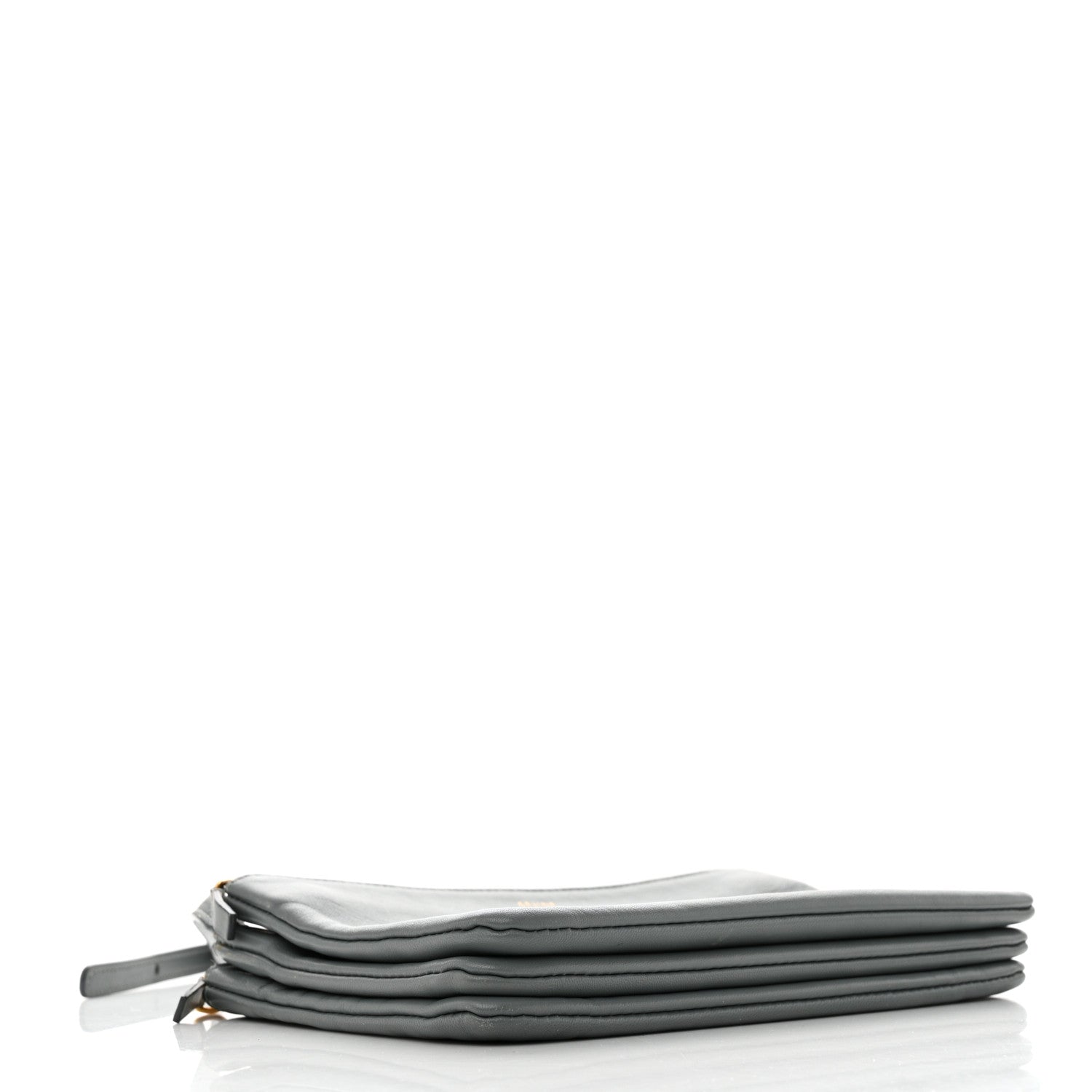 Celine Lambskin Small Trio Crossbody Bag Smoke 4 of 13