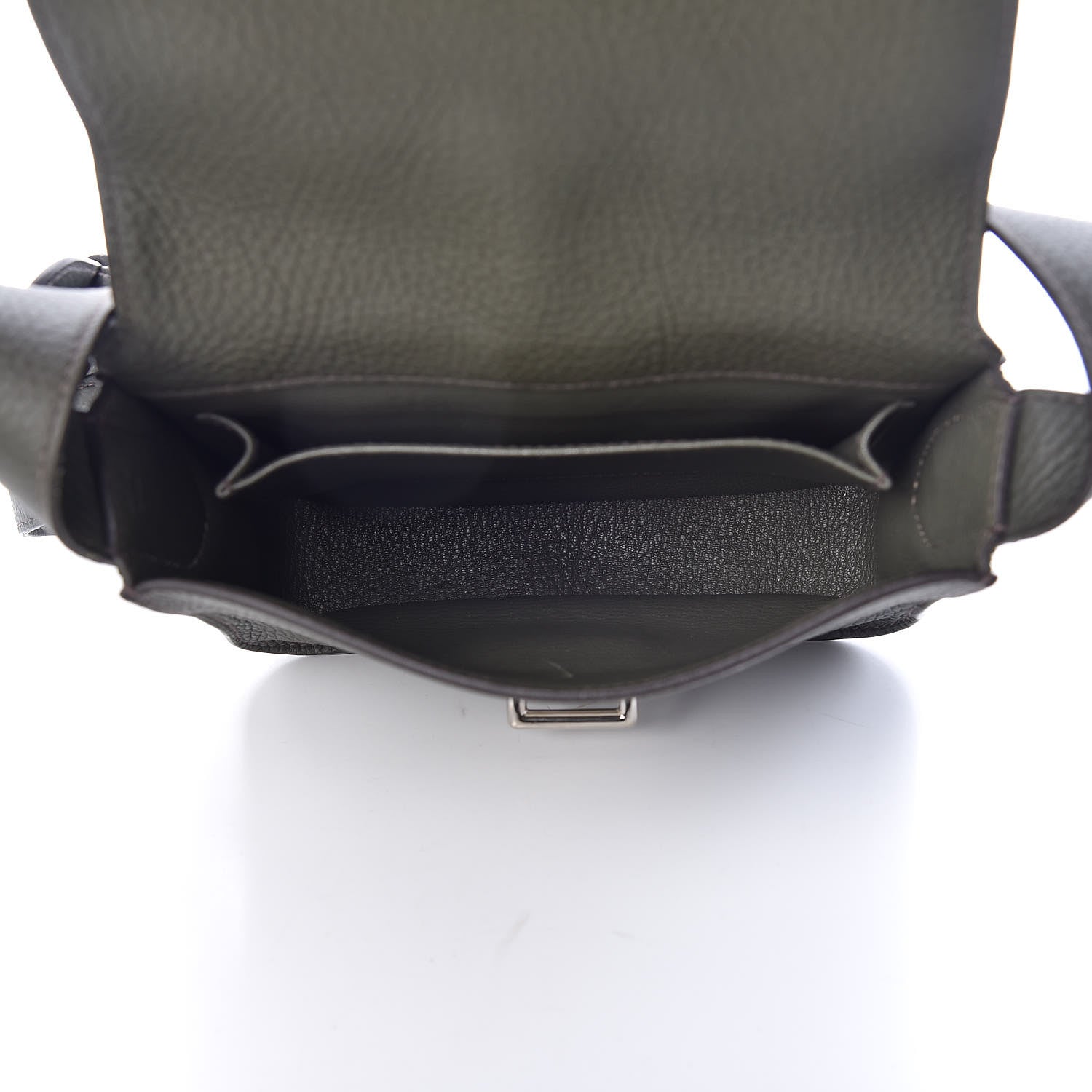 Hermes Taurillon Clemence Steve Pochette Vert De Gris 7 of 9