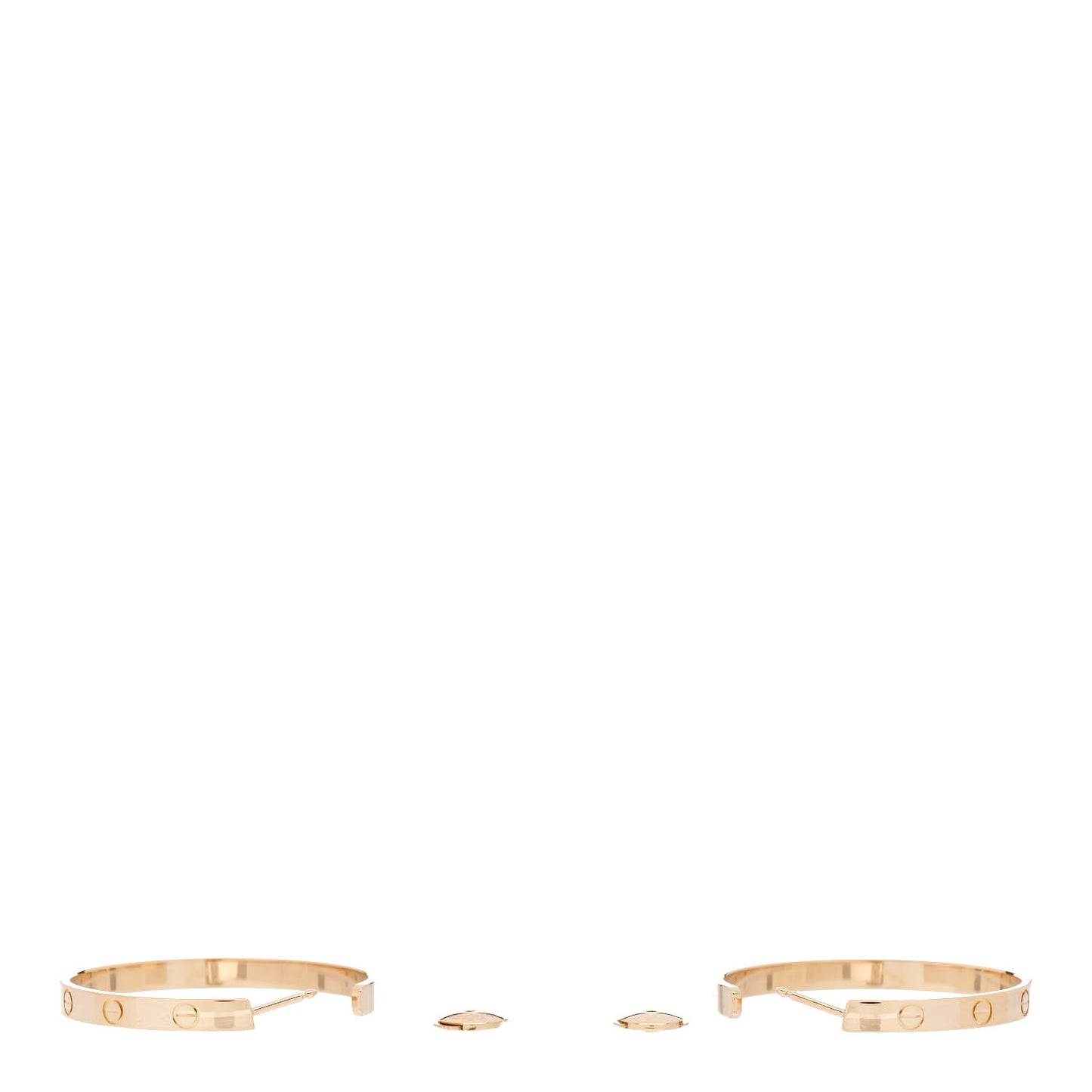 18K Yellow Gold Large LOVE Hoop Earrings
