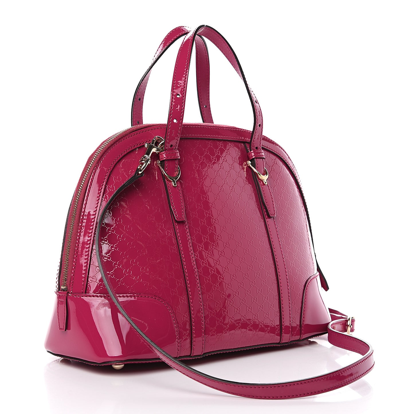Patent Microguccissima Small Nice Top Handle Dome Bag Bright Bouganville