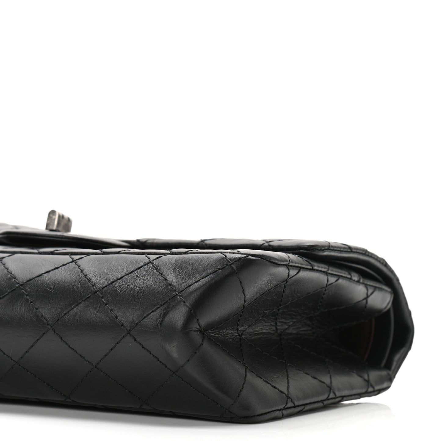Aged Calfskin Quilted 2.55 Reissue 225 Flap Black