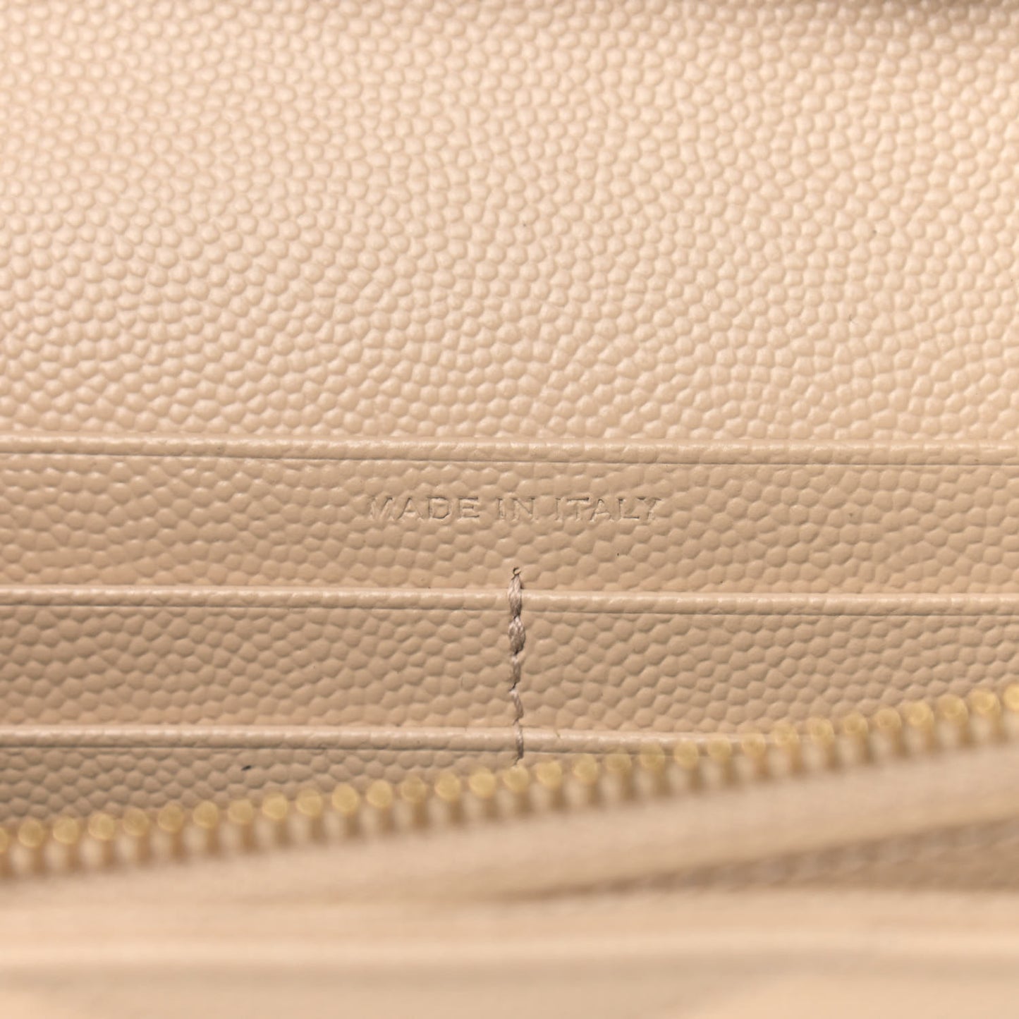 Grain De Poudre Matelasse Chevron Monogram Chain Wallet Nude Powder