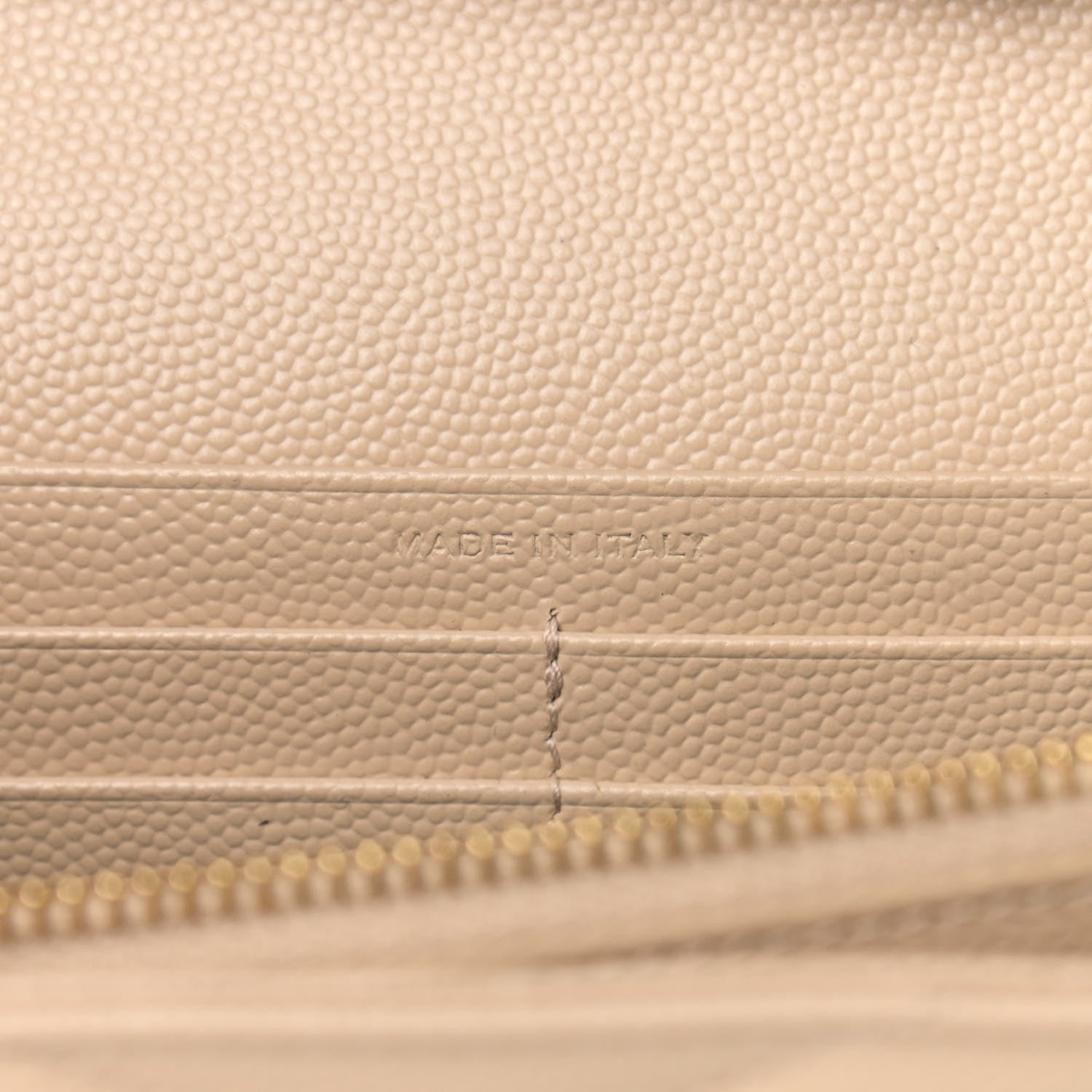 Saint Laurent Grain De Poudre Matelasse Chevron Monogram Chain Wallet Nude Powder 7 of 9