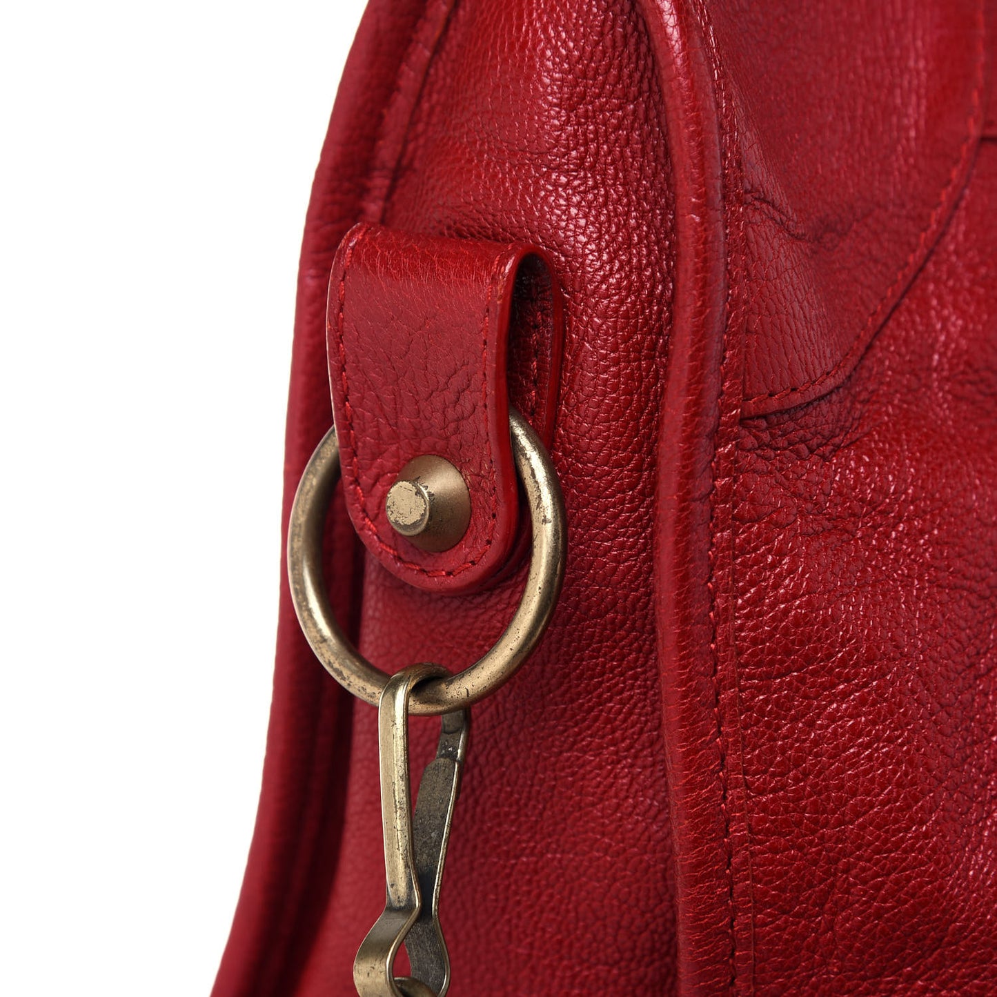 Sugar Goatskin Classic Gold Hardware City Rouge Rouge Coquelicot