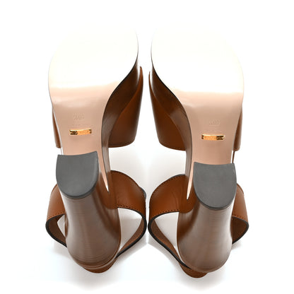 Gucci Cosmos Softy Calfskin Wooden Interlocking G Cut-Out 30/120mm Platform Sandals 40.5 Cuir 6 of 9