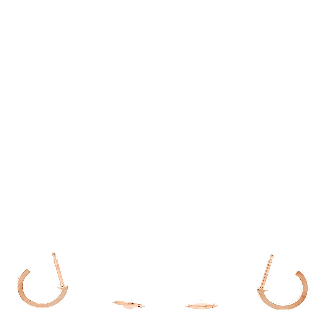Cartier 18K Pink Gold Small LOVE Hoop Earrings 3 of 5