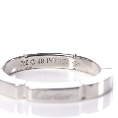 Cartier 18K White Gold 2.5mm Maillon Panthere Wedding Band Ring 49 4.75 5 of 5