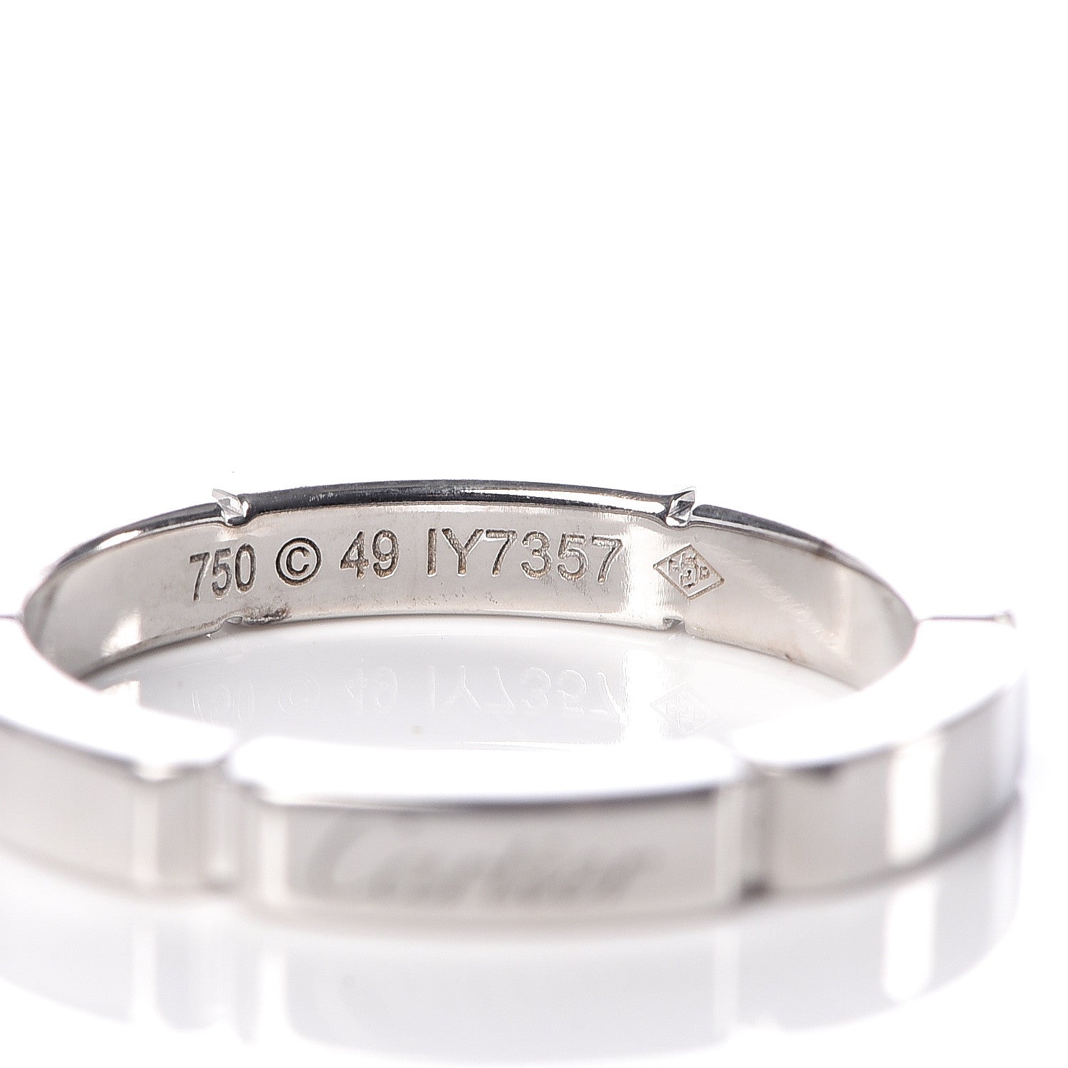 Cartier 18K White Gold 2.5mm Maillon Panthere Wedding Band Ring 49 4.75 5 of 5