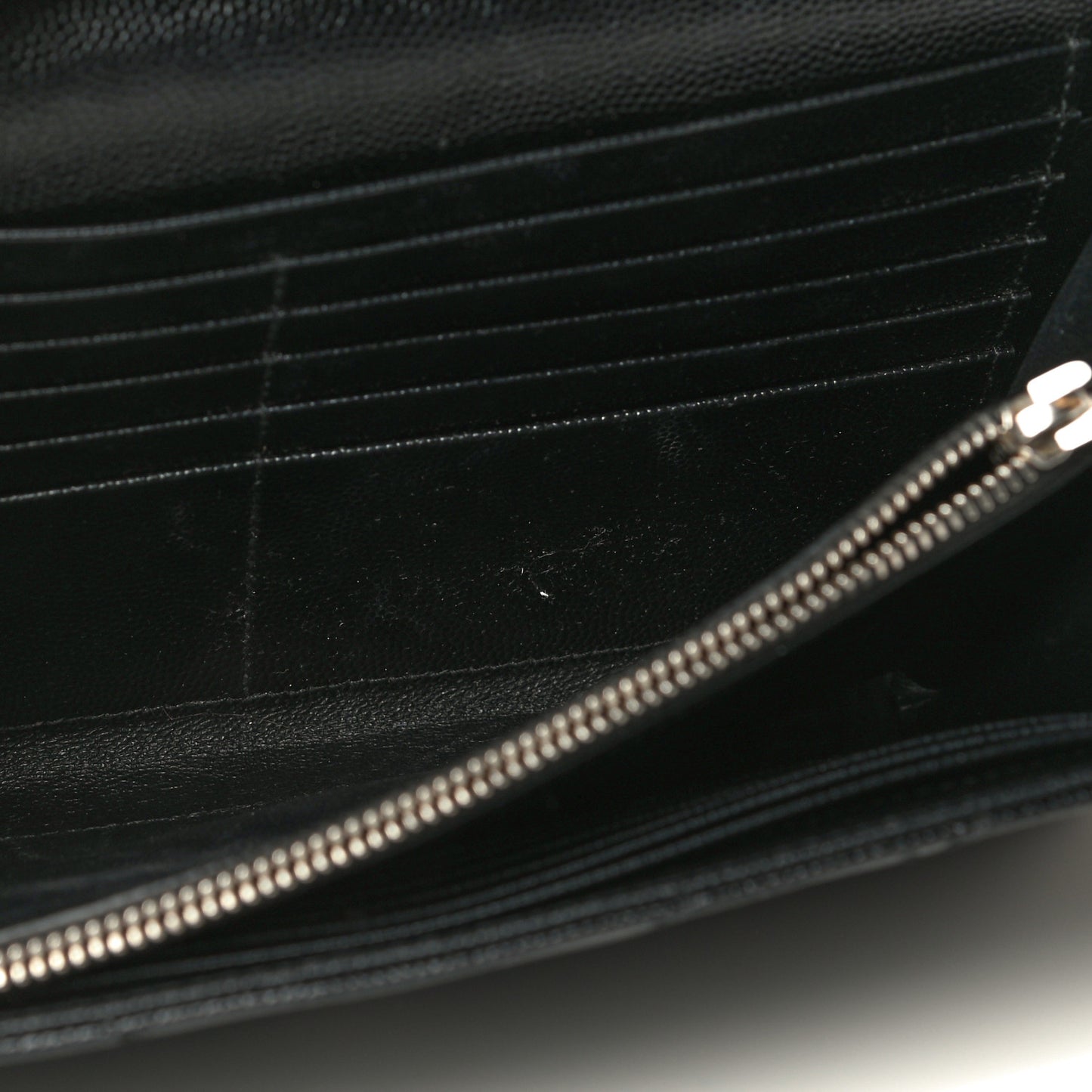Grain De Poudre Matelasse Chevron Monogram Chain Wallet Black