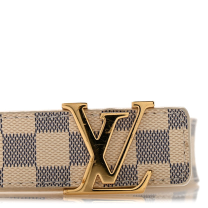Louis Vuitton Damier Azur LV Initiales Belt 80 32 7 of 9