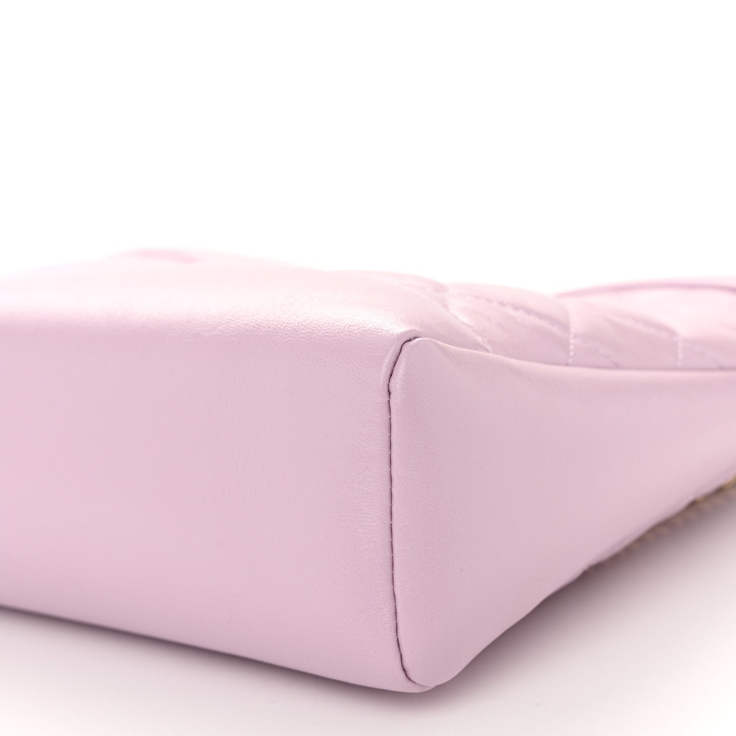 Shiny Lambskin Quilted 31 Shopping Bag Light Purple