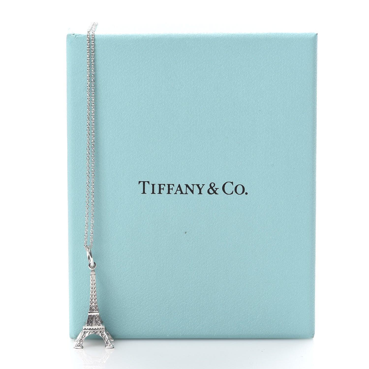 Tiffany Sterling Silver Eiffel Tower Charm Pendant Necklace 6 of 6