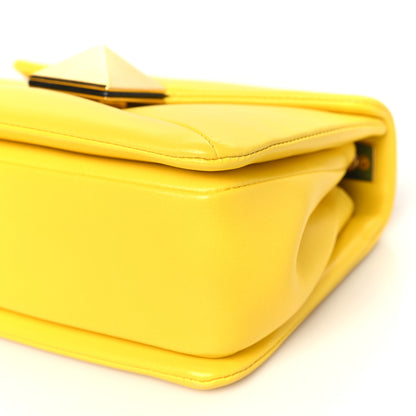 Valentino Garavani Nappa One Stud Chain Clutch Yellow 10 of 10