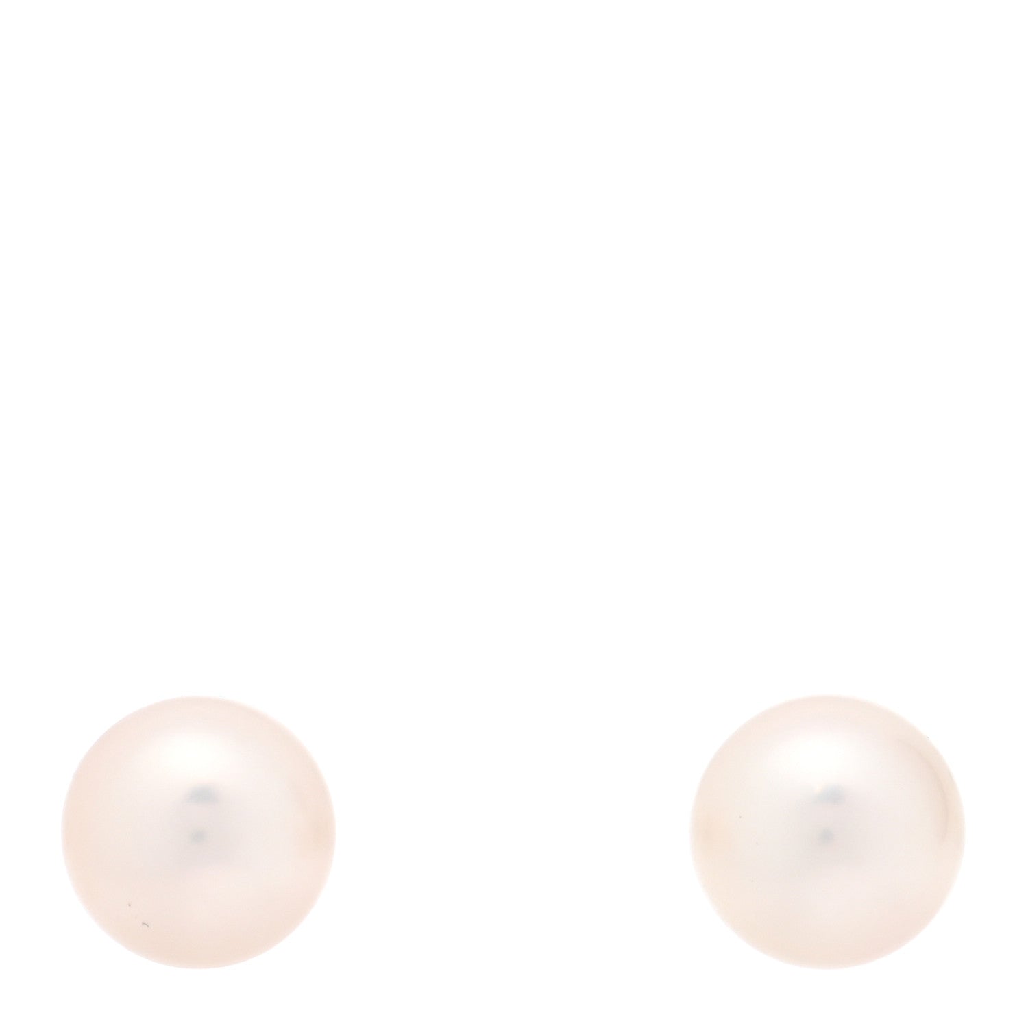 Tiffany 18K White Gold Cultured Pearl 8-8.5mm Earrings 1 of 5
