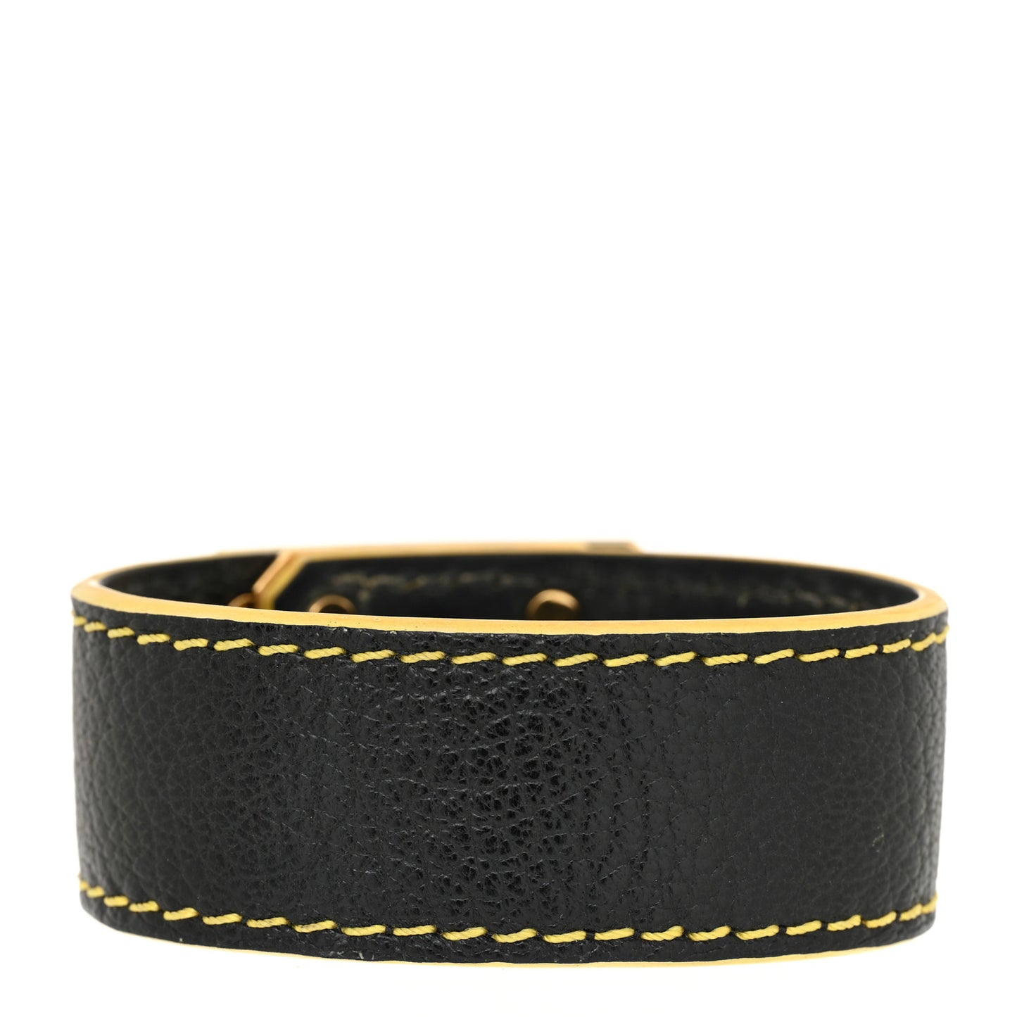 Chevre Suhali Turn Lock Bracelet 17 Black