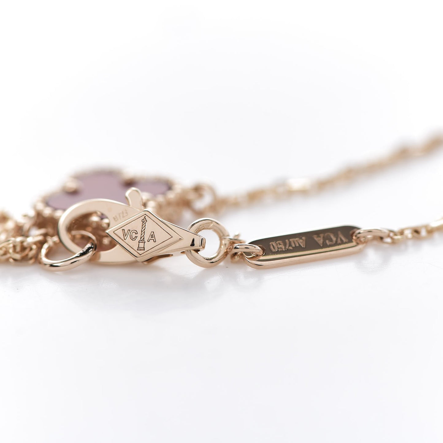 18K Rose Gold Carnelian Sweet Alhambra Bracelet