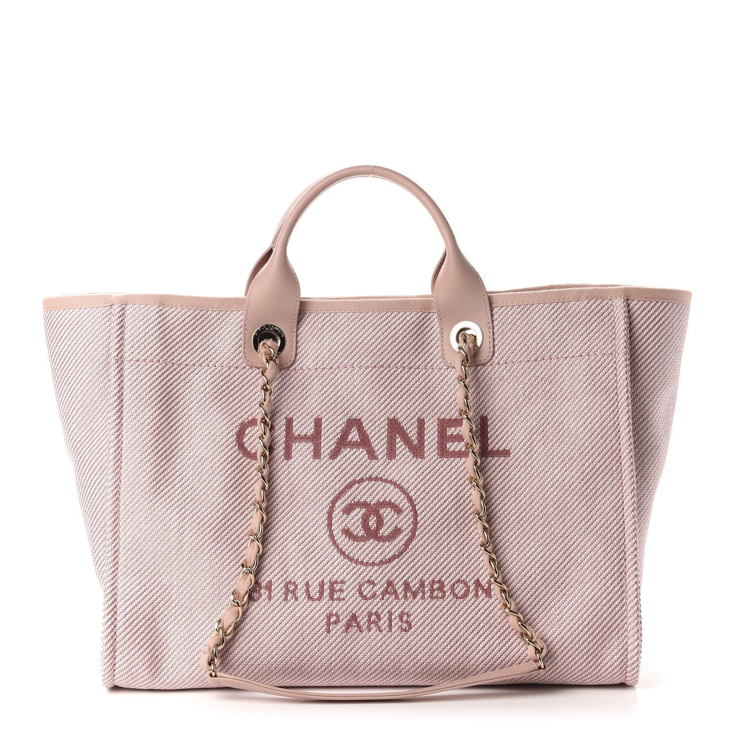 Chanel Mixed Fibers Calfskin Medium Deauville Tote Pink 1 of 11