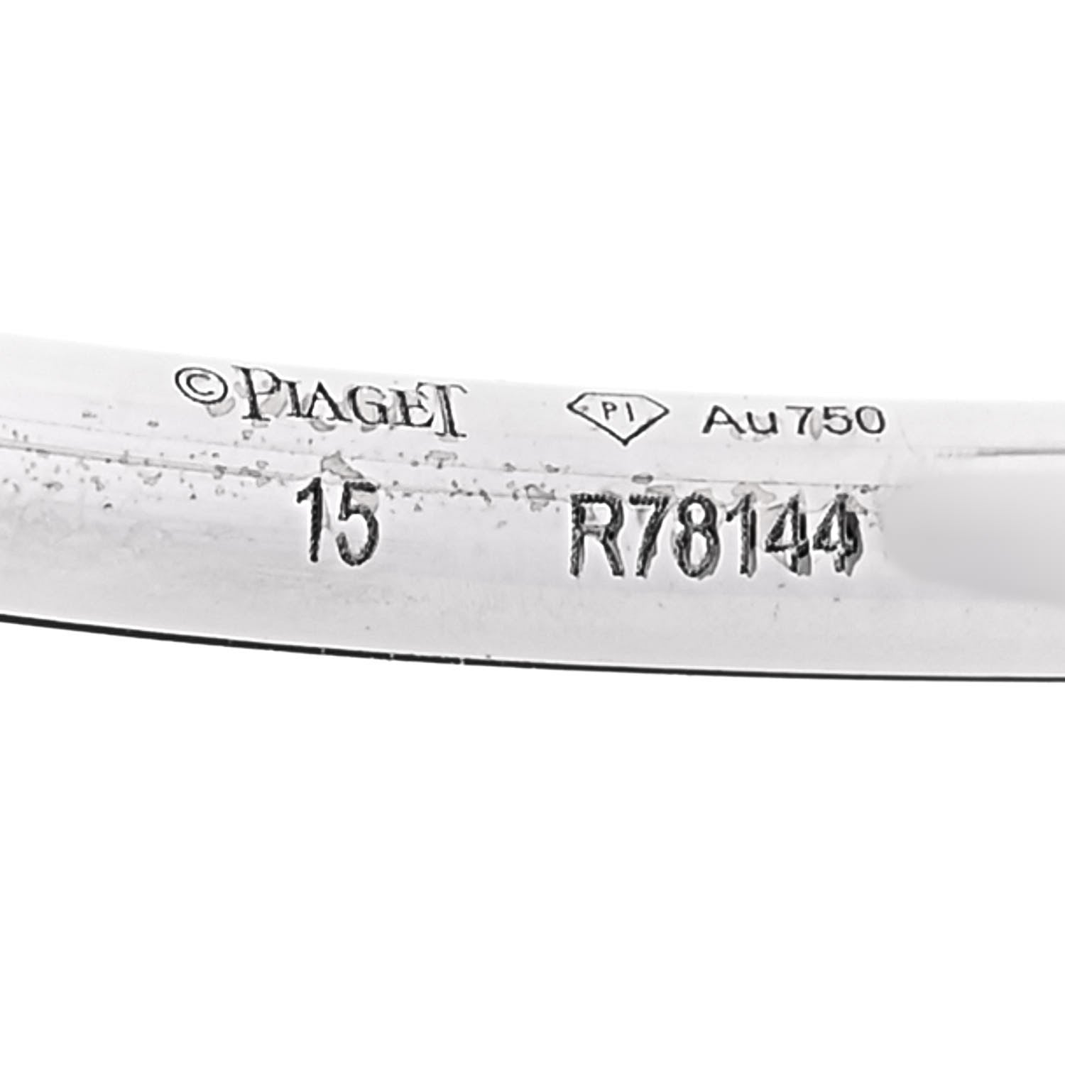 Piaget 18K White Gold Diamond Thin Possession Open Bangle Bracelet 3 of 4