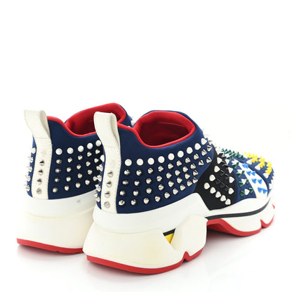 Christian Louboutin Neoprene Mens Spike Sock Flat Sneakers 44 Multicolor 4 of 10