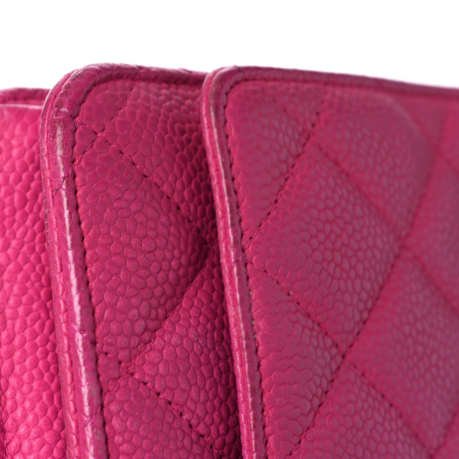 Chanel Caviar Quilted Wallet on Chain WOC Fuchsia 7 of 11