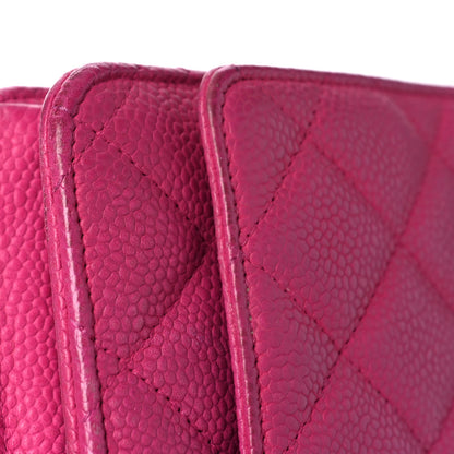 Chanel Caviar Quilted Wallet on Chain WOC Fuchsia 7 of 11