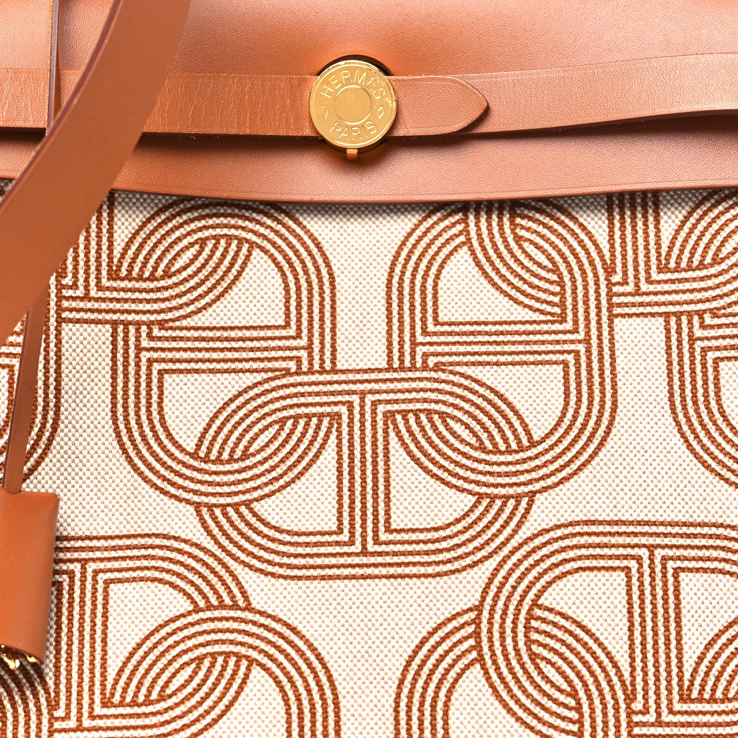 Hermes H Plume Canvas Vache Hunter Circuit 24 Herbag Zip Retourne 31 Naturel 9 of 11