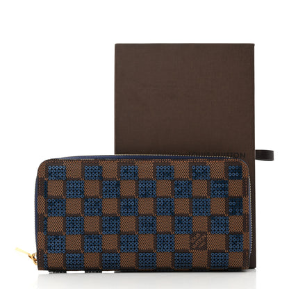 Louis Vuitton Damier Paillettes Zippy Wallet Blue 8 of 8