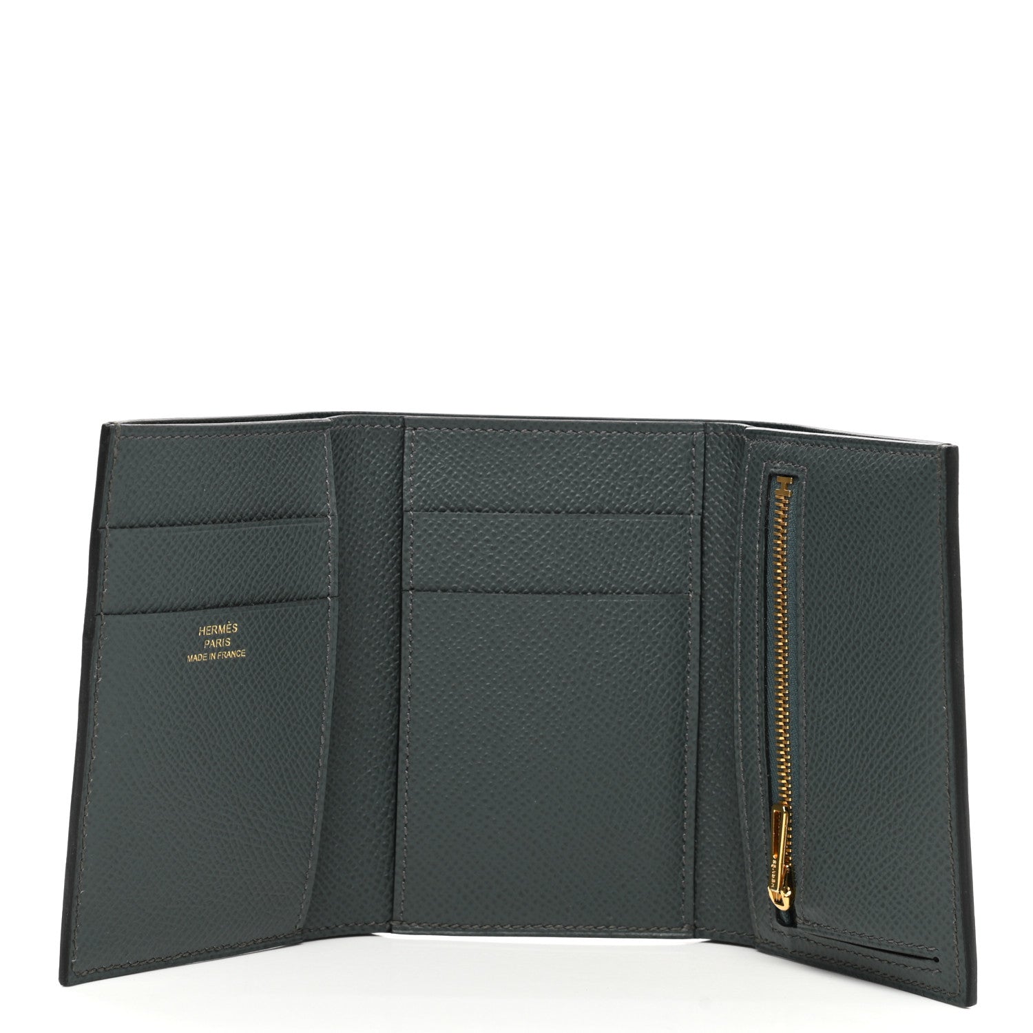 Hermes Epsom Tri-Fold Compact Bearn Wallet Bleu Orage 5 of 9