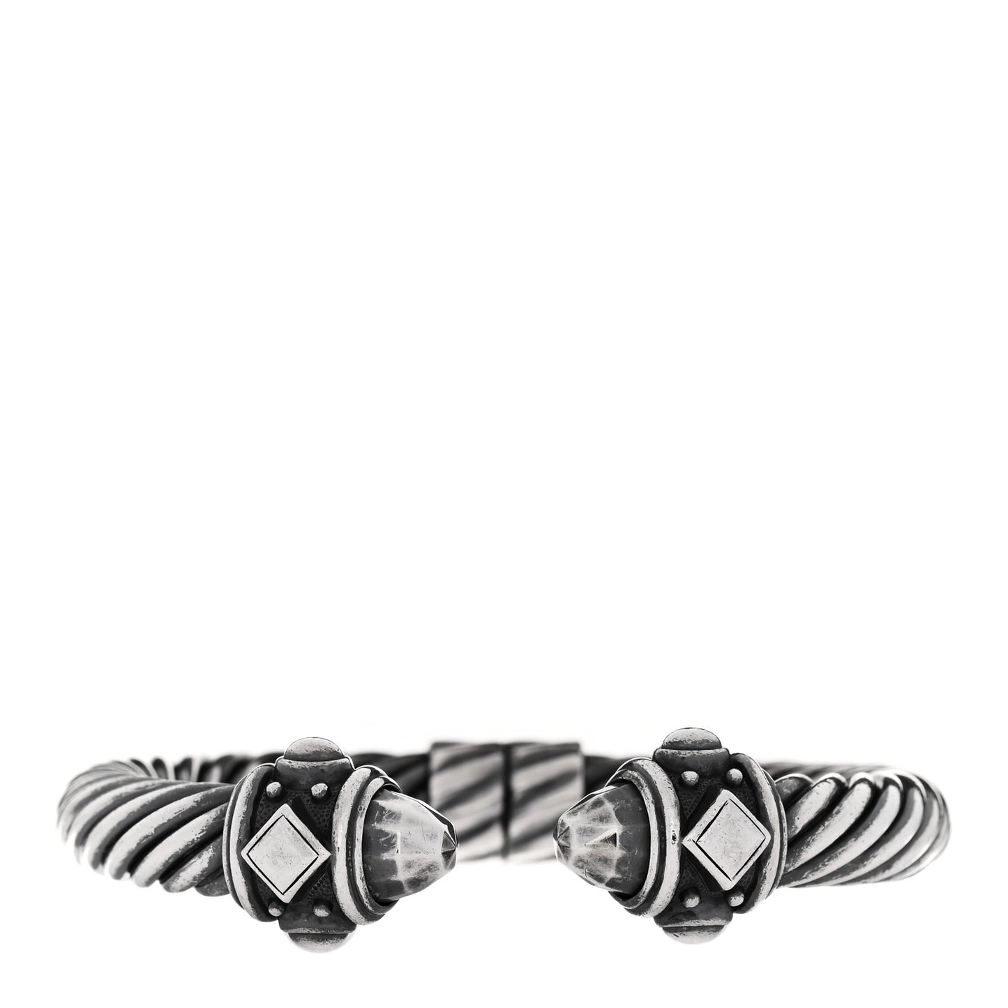 Darkened Sterling Silver 10mm Renaissance Cable Bracelet