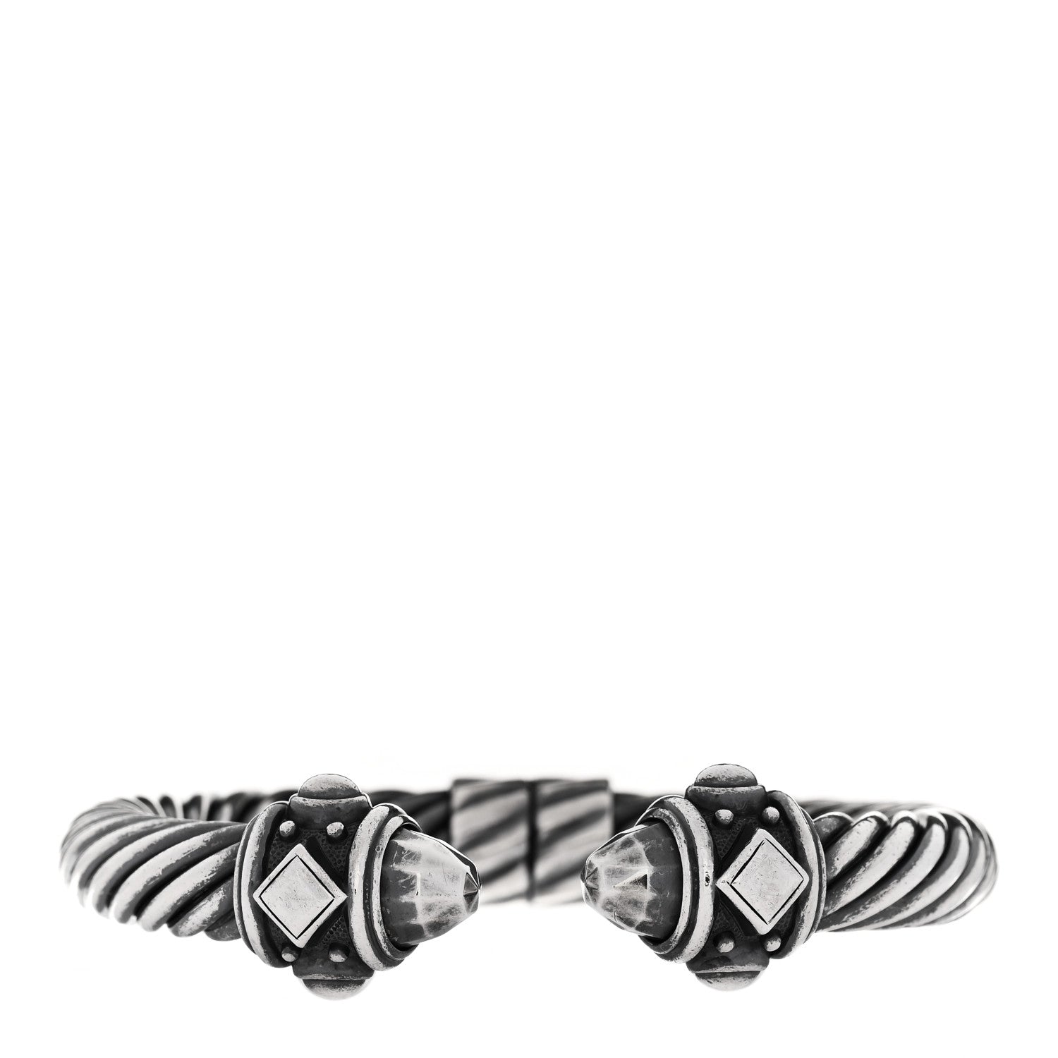 David Yurman Darkened Sterling Silver 10mm Renaissance Cable Bracelet 1 of 3