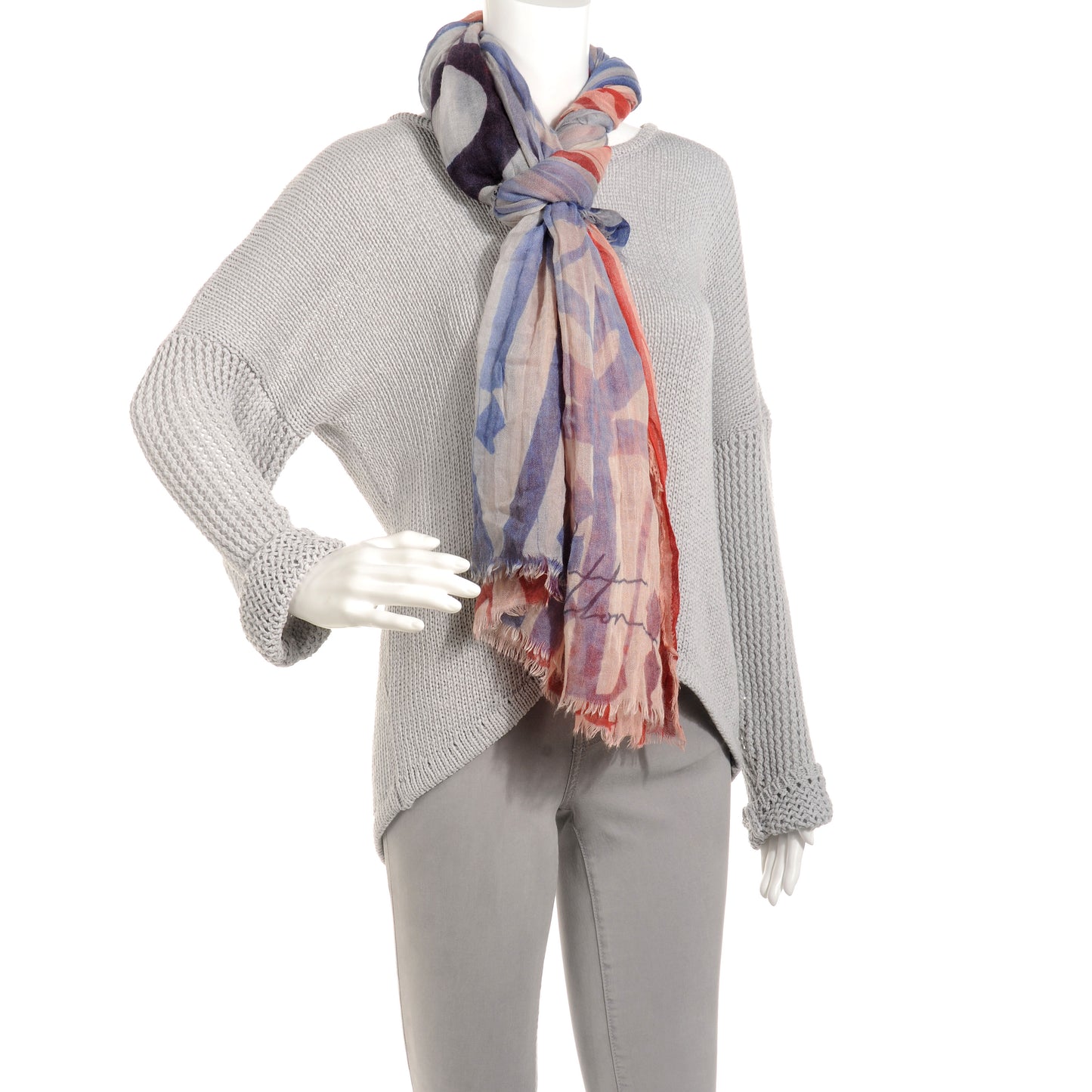 Retna Cashmere Silk Scarf Grey