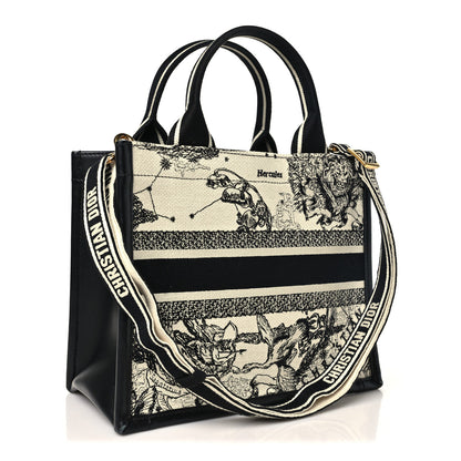 Christian Dior Calfskin Dioriviera Toile De Jouy Small Book Tote With Strap Latte Multicolor 2 of 9
