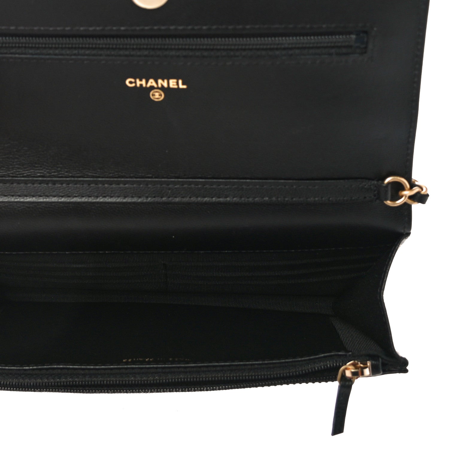 Chanel Goatskin Quilted Quilted Like A Wallet Wallet On Chain WOC Black 5 of 13